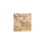 Baldosa 45x45 Mérida multicolor piedra Daltile, vista frontal de la pieza con diseño de piedra irregular en tonos tierra