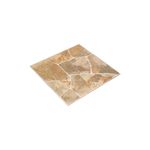 Baldosa 45x45 Mérida multicolor piedra Daltile, vista cenital de la pieza cuadrada con diseño de piedras irregulares