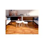 Baldosa 45 x 45 Cotto rojo rústico mate Daltile, instalada en piso de una sala con muebles y decoración moderna