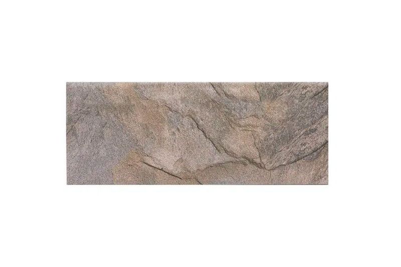 Azulejo 20 x 50 Pisarra FD Mix rústico Porcelanite, primer plano del acabado mate con textura de piedra en tonos grises