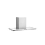 Campana para cocina acero inoxidable con iluminación LED LG, vista frontal en ángulo highlighting el panel de control