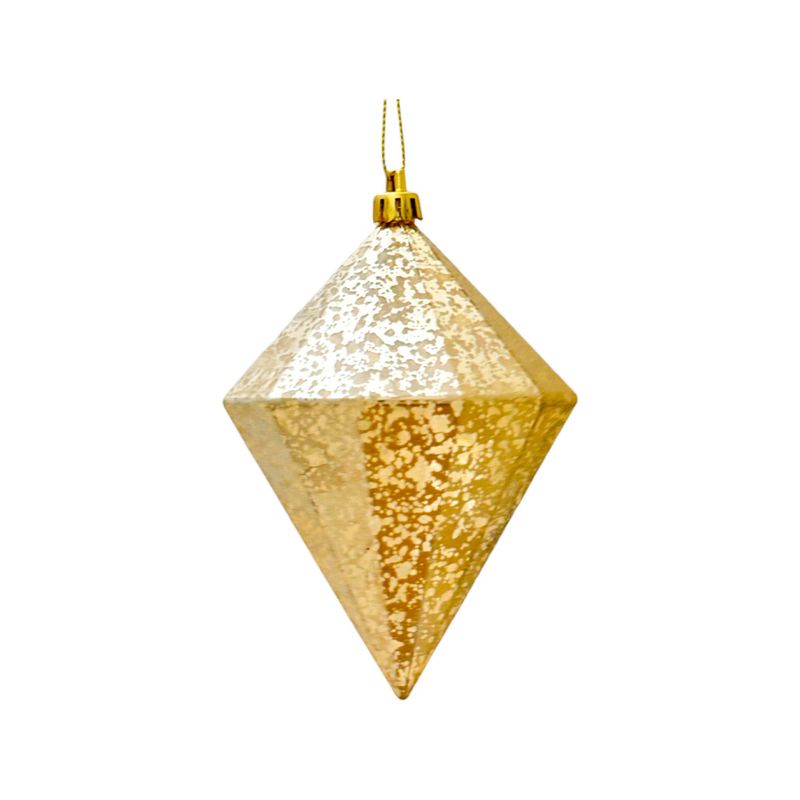 ADORNO COLGANTE F.ROMBO 8X8X11CM DORADO SANTINI-1763741993238