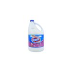 Cloro blanqueador lavanda galón Clorox, envase plástico blanco con tapa y etiqueta morada, vista frontal