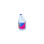 Cloro blanqueador floral galón Clorox, envase blanco con etiqueta rosa y tapa azul vista desde un ángulo lateral