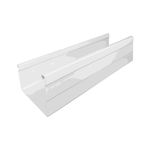 Canoa PVC Maxicanal 6 metros blanco Durman, vista en perspectiva del perfil blanco con forma de canaleta