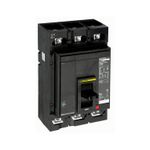 Main breaker 3P MGL 600 VAC Square D de 500 AMP y 35 kA, vista frontal del interruptor eléctrico negro