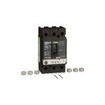 Main breaker 3x250 amp 18 kA 480 V Square D, vista frontal con tornillos y tuercas metálicas en la base