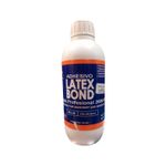 Látex Bond de 0.5 litro Industrias Zurquí, botella plástica blanca con etiqueta naranja y azul