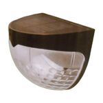 Luminaria de pared solar LED SmartBright BWC025 LED 730 T1 Philips, vista frontal con panel solar y difusor blanco