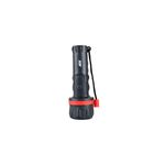 Set de linternas de mano 25 lm AA/D 4 piezas plástico Ace, linterna negra con anillo y correa roja
