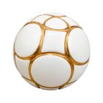 Esfera decorativa 10.5 x 10.5 x 9.5 cm blanco/dorado Concepts, set de seis piezas en color celeste con detalles dorados