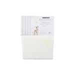 Cortina de baño con aros 13 piezas transparente PEVA CHD Home, empaque plástico con etiqueta blanca y foto del producto