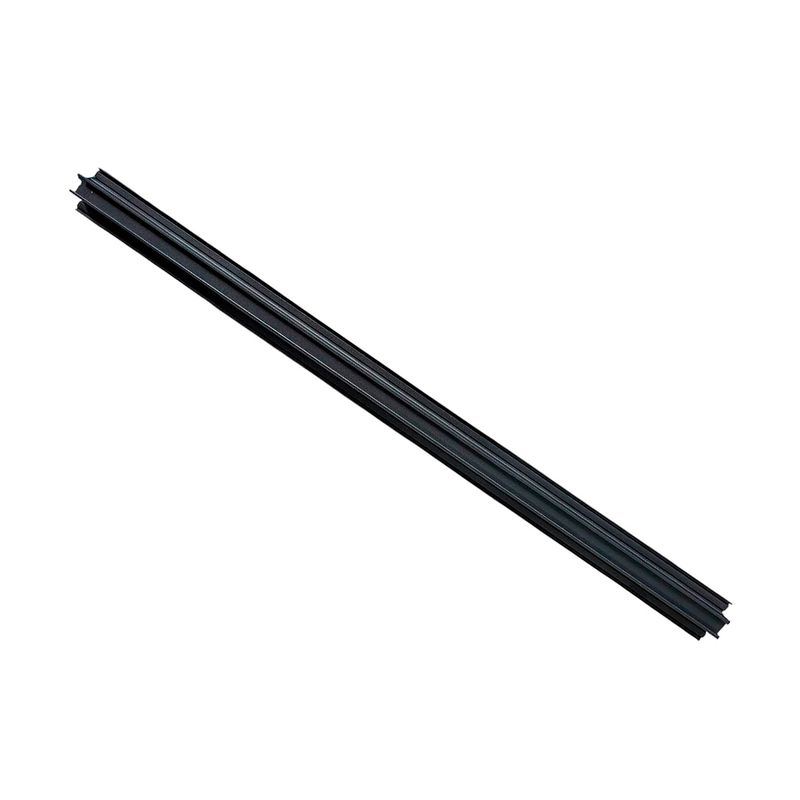 Perfil lineal decorativo doble de sobreponer 1 m 65 x 36 mm negro Blumenau, vista diagonal del riel completo