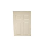 Puerta fibran sin pintar Puertas Globales de 90 cm x 210 cm y 6 tableros interiores, vista frontal completa de la pieza