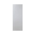 Puerta metálica Amparo 70 cm x 210 cm Puertas Globales, vista frontal de la hoja en color blanco con paneles rectangulares