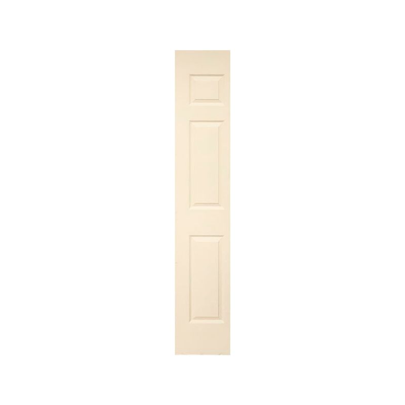 Puerta Fibran de 60 cms x 210 cms para clóset bi-fold con riel Puertas Globales, vista frontal de la hoja blanca