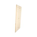 Puerta Fibran 60 cm x 210 cm para clóset bi-fold con riel Puertas Globales, vista lateral plegada en color madera clara