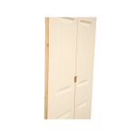 Puerta Fibran 60 cm x 210 cm para clóset bi-fold con riel Puertas Globales, vista frontal cerrada en color blanco