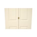Puerta Fibran 60 cm x 210 cm para closet bi-fold con riel Puertas Globales, vista frontal de la puerta plegable color crema