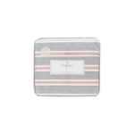 Juego de edredón Queen 5 piezas Keller Grey Blush CHD Home, empaque transparente con etiqueta central blanca
