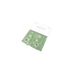 Cortina de sala blackout green de 55 x 90 pulgadas CHD Home, doblada en su empaque blanco con ojales metálicos visibles