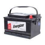 Batería Energizer EN-41-650 CCA 650 amp, vista frontal en ángulo con asa negra y terminal positivo rojo