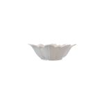 Bowl porcelana blanca borde floral 30.5 x 9.5 cm Concepts, vista frontal resaltando el relieve de pétalos en el exterior