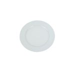 Plato redondo porcelana blanca 27 cm Concepts, vista cenital sobre fondo blanco
