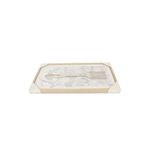 Cuadro decorativo tenedor 30 x 60 cm Concepts, vista frontal del marco blanco con diseño de fondo y tenedor relieve