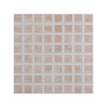 Azulejo 20x20 mosaico beige Cerámicas Exclusivas, vista frontal de la pieza con patrón de cuadrícula beige y blanco