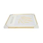 Cuadro decorativo canvas hoja de árbol 45 x 60 cm Concepts, vista en perspectiva con protectores blancos en las esquinas