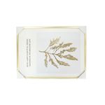 Cuadro decorativo canvas hoja de árbol 45x60 cm Concepts, primer plano del diseño dorado con texto en inglés