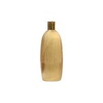 Florero decorativo 12 x 31 cm Concepts, vista frontal completa en color dorado con cuello brillante