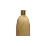 Florero decorativo 12 x 31 cm Concepts, vista frontal del recipiente dorado con cuello brillante y cuerpo texturizado