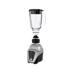 Licuadora vaso vidrio 1.5 L 700 W Black+Decker, vista frontal despiezada mostrando el vaso, la cuchilla y la base