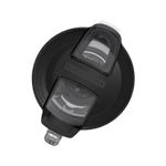 Licuadora vaso vidrio 1.5 l 700 W Black+Decker, vista superior de la tapa negra con el logo de la marca