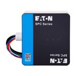 Supresor de pico 3F tipo 1 SPC 100 kA 120/208V estrella NEMA 4X Eaton, vista frontal del equipo en color azul y negro