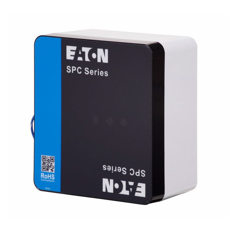 Supresor de pico 3F tipo 1 SPC 100 kA 120/208V estrella NEMA 4X Eaton, vista en ángulo desde arriba que muestra el costado