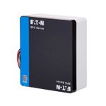 Supresor de pico 3F tipo 1 SPC 160 kA 480V Delta NEMA 4X Eaton, vista en ángulo resaltando el lateral azul y cables