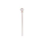 Cortinero 48x86 1 pulgada Linser Rods silver CHD Home, primer plano del terminal decorativo y parte del tubo