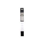 Cortinero 48 x 86 1 pulgada Linser Rods silver CHD Home, empaque largo y estrecho con el producto visible y marca Maxwell