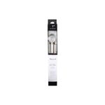 Cortinero 86 x 120 1 pulgada Nalya Rods silver CHD Home, empaque largo con visor que muestra el remate esférico brillante