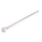 Cortinero 86x120 1 pulgada Nalya Rods silver CHD Home, detalle del terminal esférico de cristal tallado y el tubo
