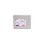 Caja plexo rectangular PVC Legrand de 180 x 140 x 86 mm, vista frontal con etiqueta blanca de especificaciones