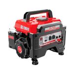 Generador 1 kVA 3 HP Super monofásico Super, vista diagonal del equipo en color rojo y negro con panel de control