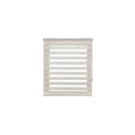 Cortina roller zebra 120 x 180 cm jaspe white New Space, vista frontal con franjas horizontales alternas desplegadas