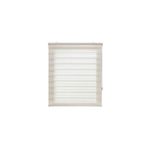 Cortina roller zebra 120 x 180 cm jaspe white New Space, vista frontal extendida mostrando las franjas horizontales