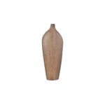 Florero decorativo 18 x 9 x 45.5 cm cobrizo Concepts, vista frontal completa con relieve de líneas radiales
