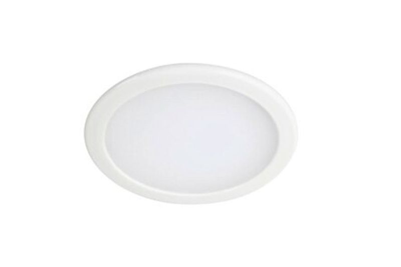 Lámpara empotrable blanco LED 6 W 400 lm/4000 K metal cuadrado Philips, vista frontal del panel circular blanco