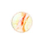Bandeja decorativa borde circular 30x6.5 cm Concepts, vista cenital con superficie de efecto mármol en tonos cálidos